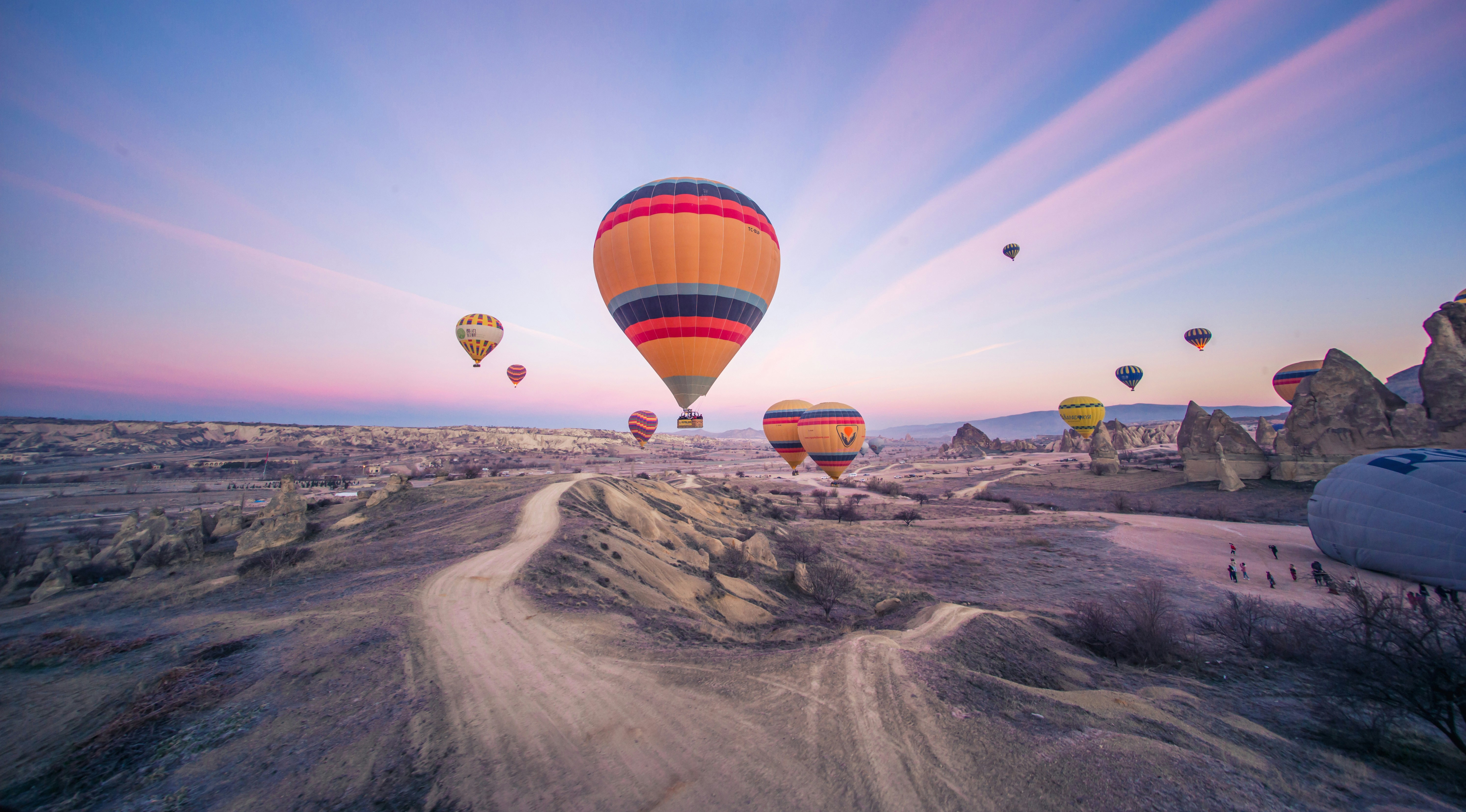 Launching hot air balloons